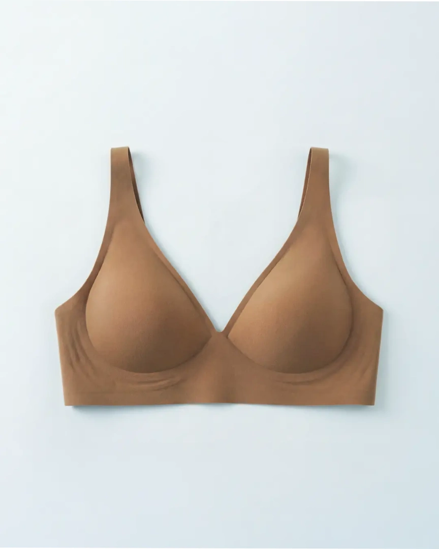 Soutien-gorge Duvelle™ nude caramel à plat, coques rembourrées intégrées et bords sans coutures