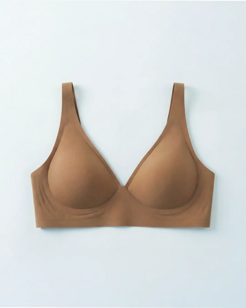 Soutien-gorge Duvelle™ nude caramel à plat, coques rembourrées intégrées et bords sans coutures