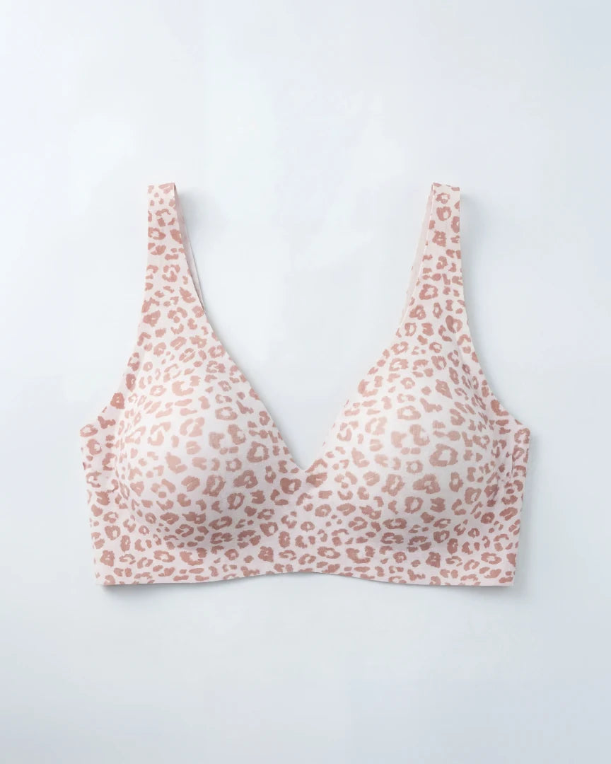 Soutien-gorge Duvelle™ léopard clair à plat, coques intégrées non amovibles